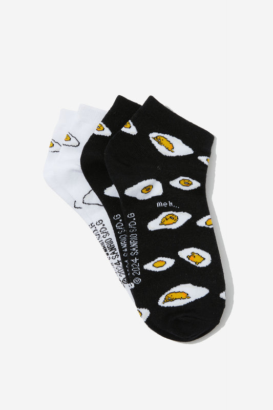 Gudetama 2 Pk Of Ankle Socks