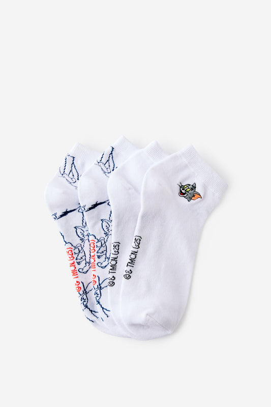 Tom &amp; Jerry 2 Pk Of Ankle Socks
