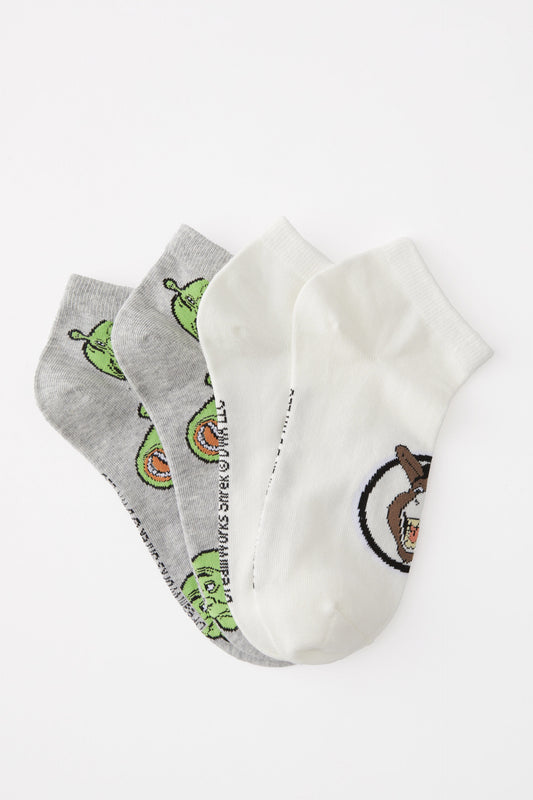 Shrek 2 Pk Of Ankle Socks