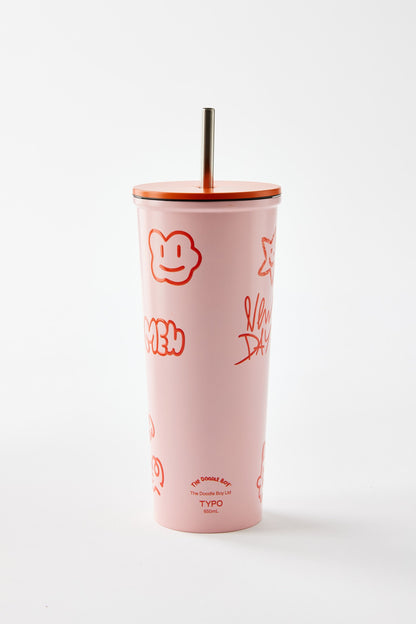 Doodle Boy Metal Smoothie Cup
