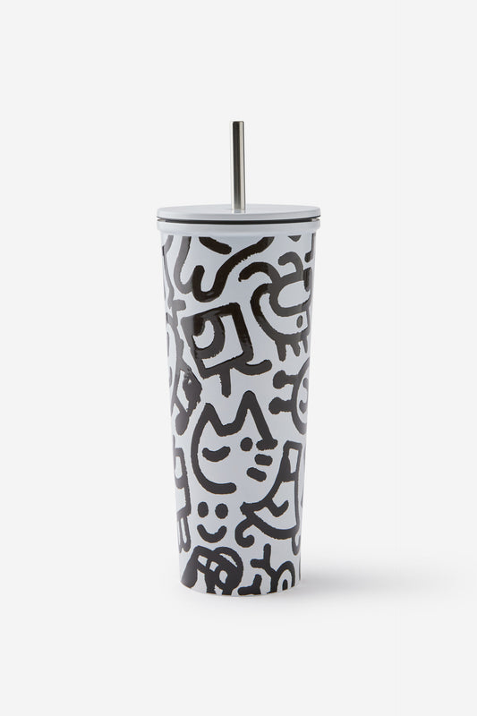 Doodle Boy Metal Smoothie Cup