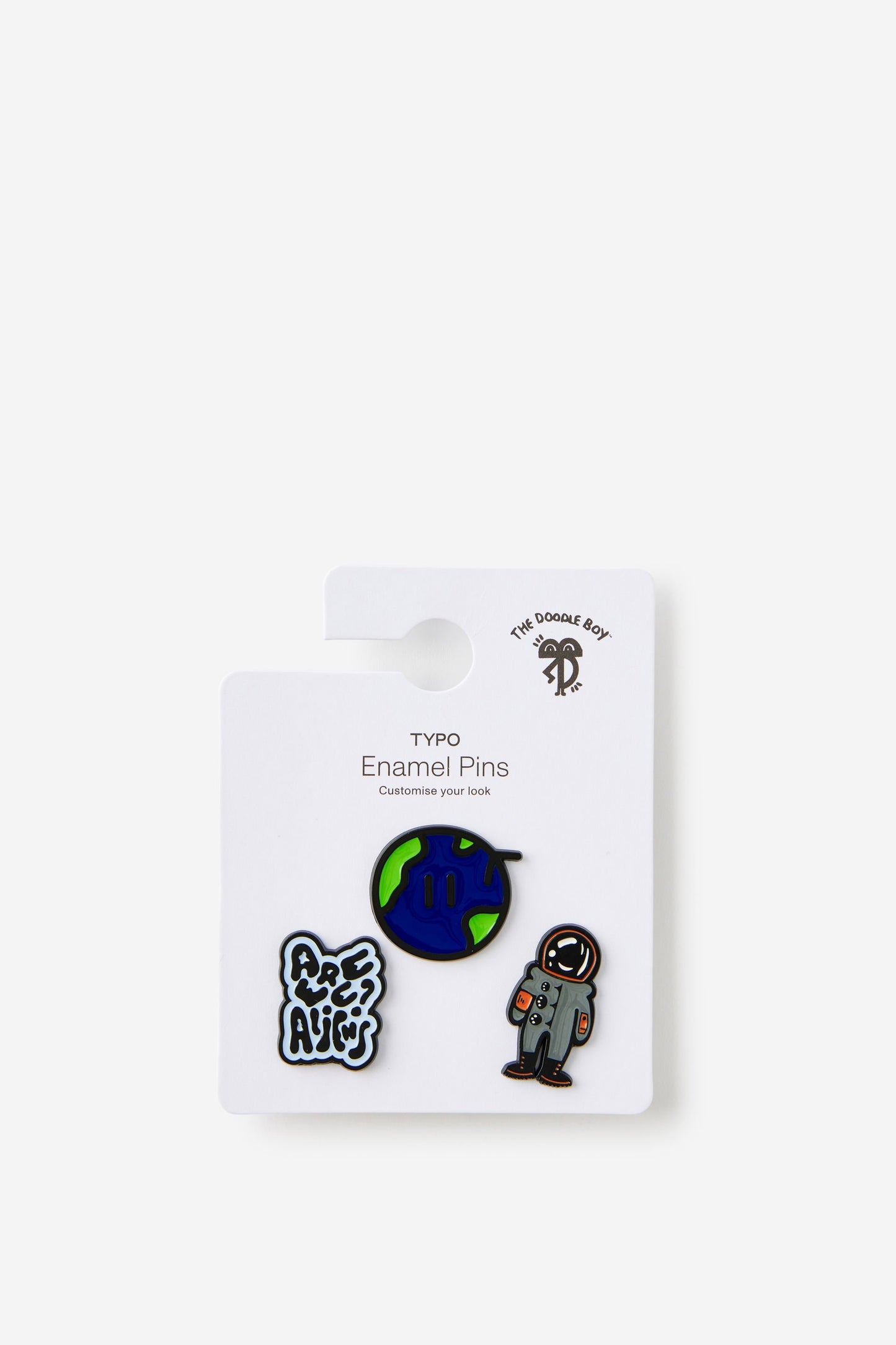 Doodle Boy Enamel Pins - 3 Pack