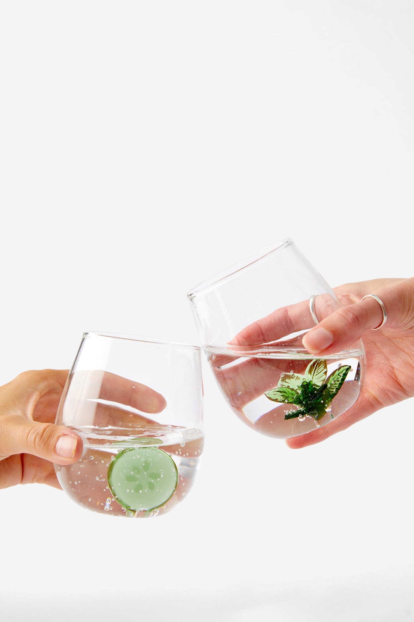 Set Of 2 Glass Icon Tumblers