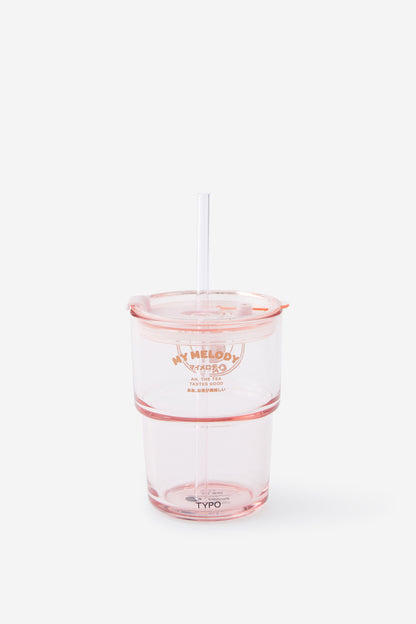 Hello Kitty Love A Latte Glass Tumbler