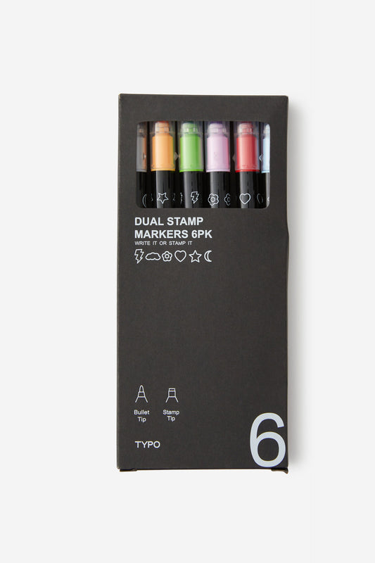 Dual Stamp Markers 6Pk