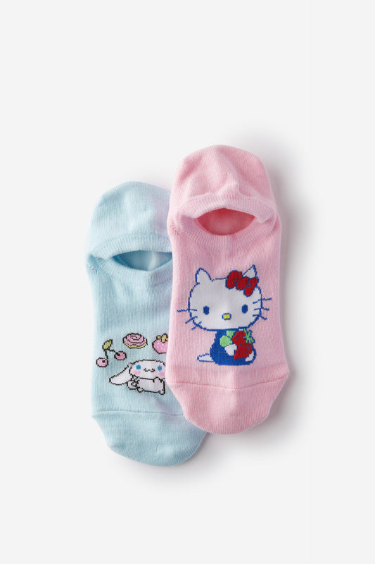 Hello Kitty No Show Ankle Socks 2 PK