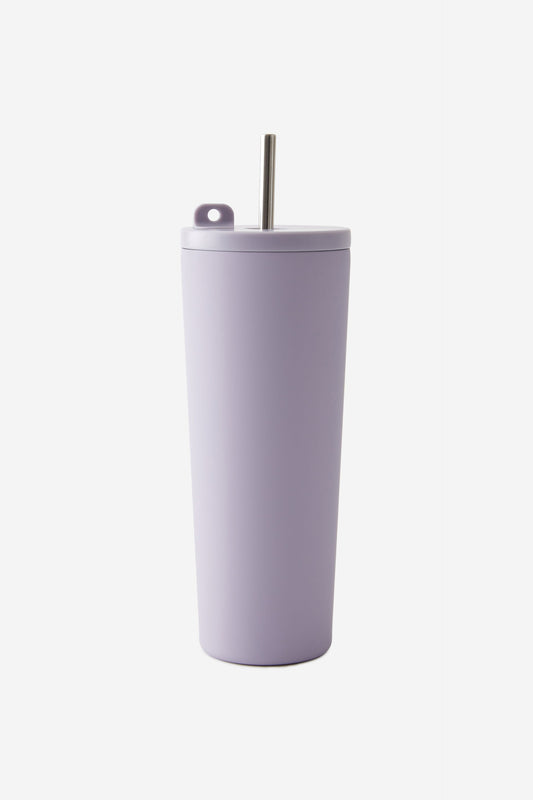 Hidden Straw Metal Smoothie Cup