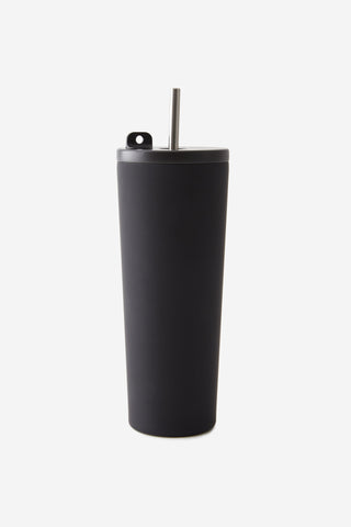 Hidden Straw Metal Smoothie Cup