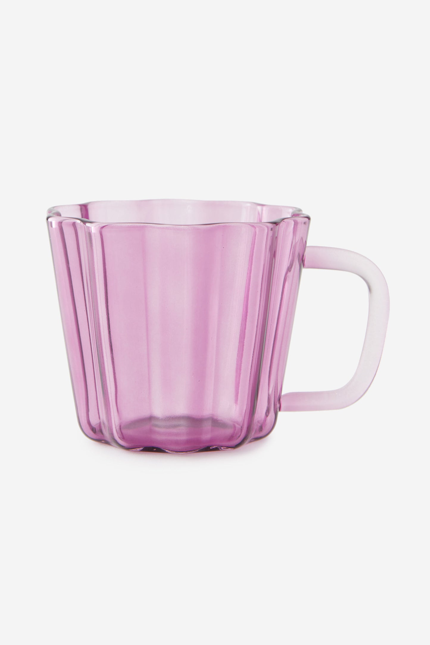 Glass Flower Mug