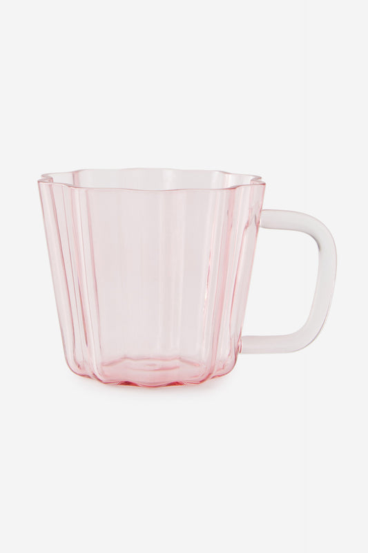 Glass Flower Mug