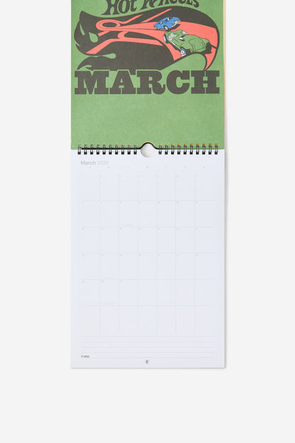 Hot Wheels 2026 Get A Date Wall Calendar