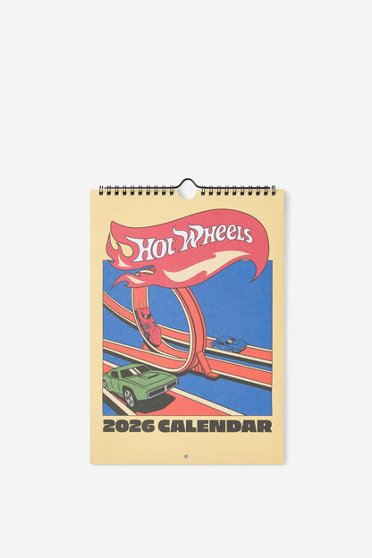 Hot Wheels 2026 Get A Date Wall Calendar