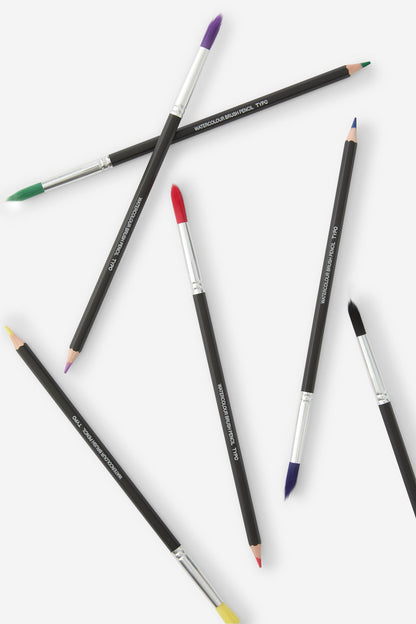 Watercolour Brush Pencils 6Pk