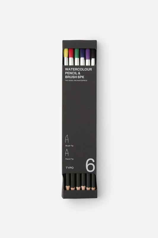 Watercolour Brush Pencils 6Pk
