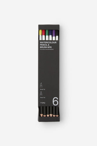 Watercolour Brush Pencils 6Pk