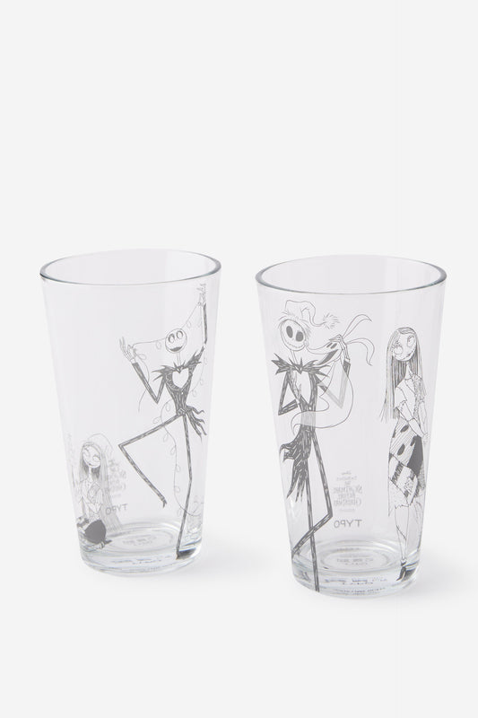 Nightmare Before Christmas Glass Tumblers Set Of 2
