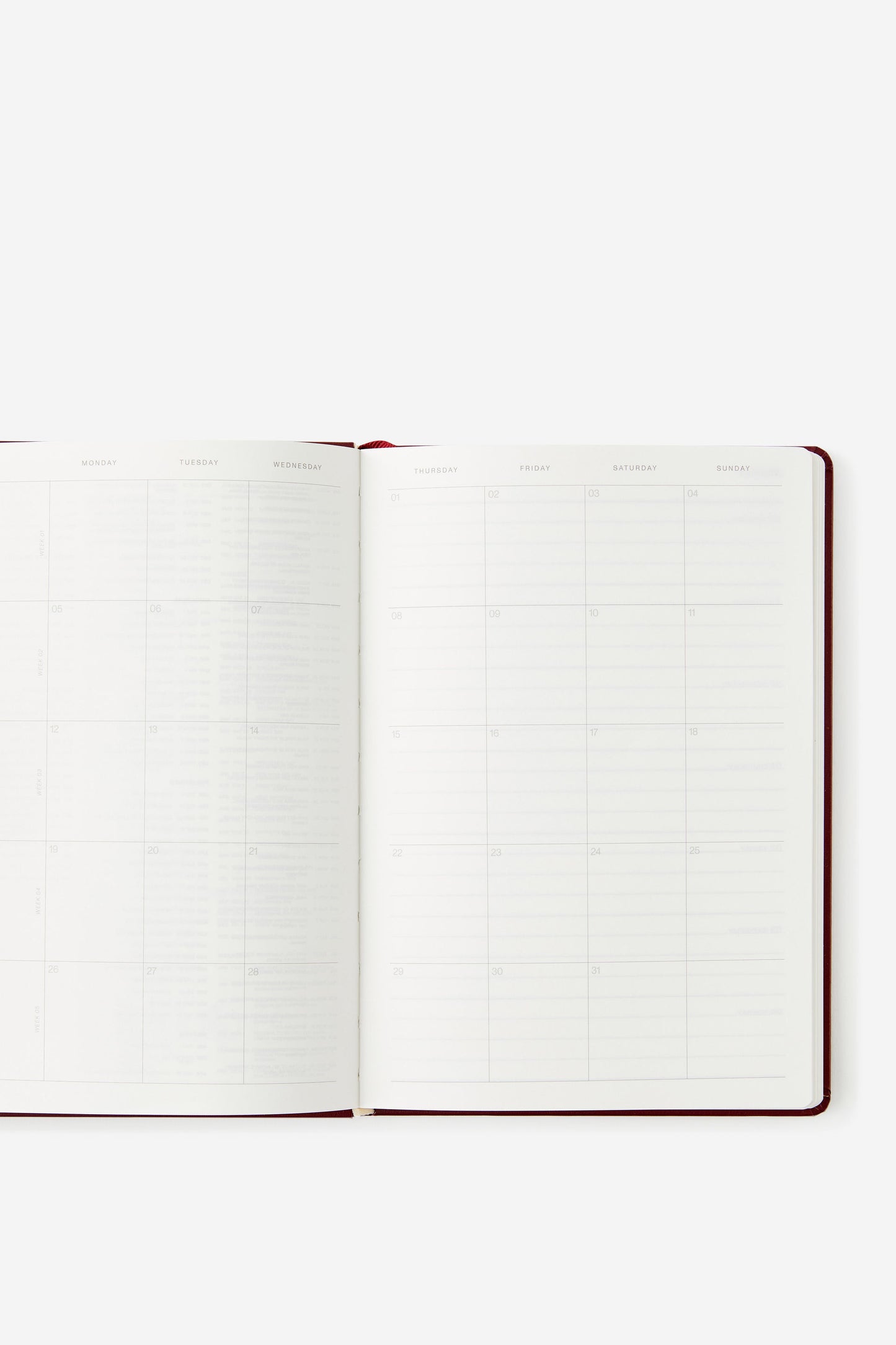 2026 A5 Weekly Hard Metro Diary