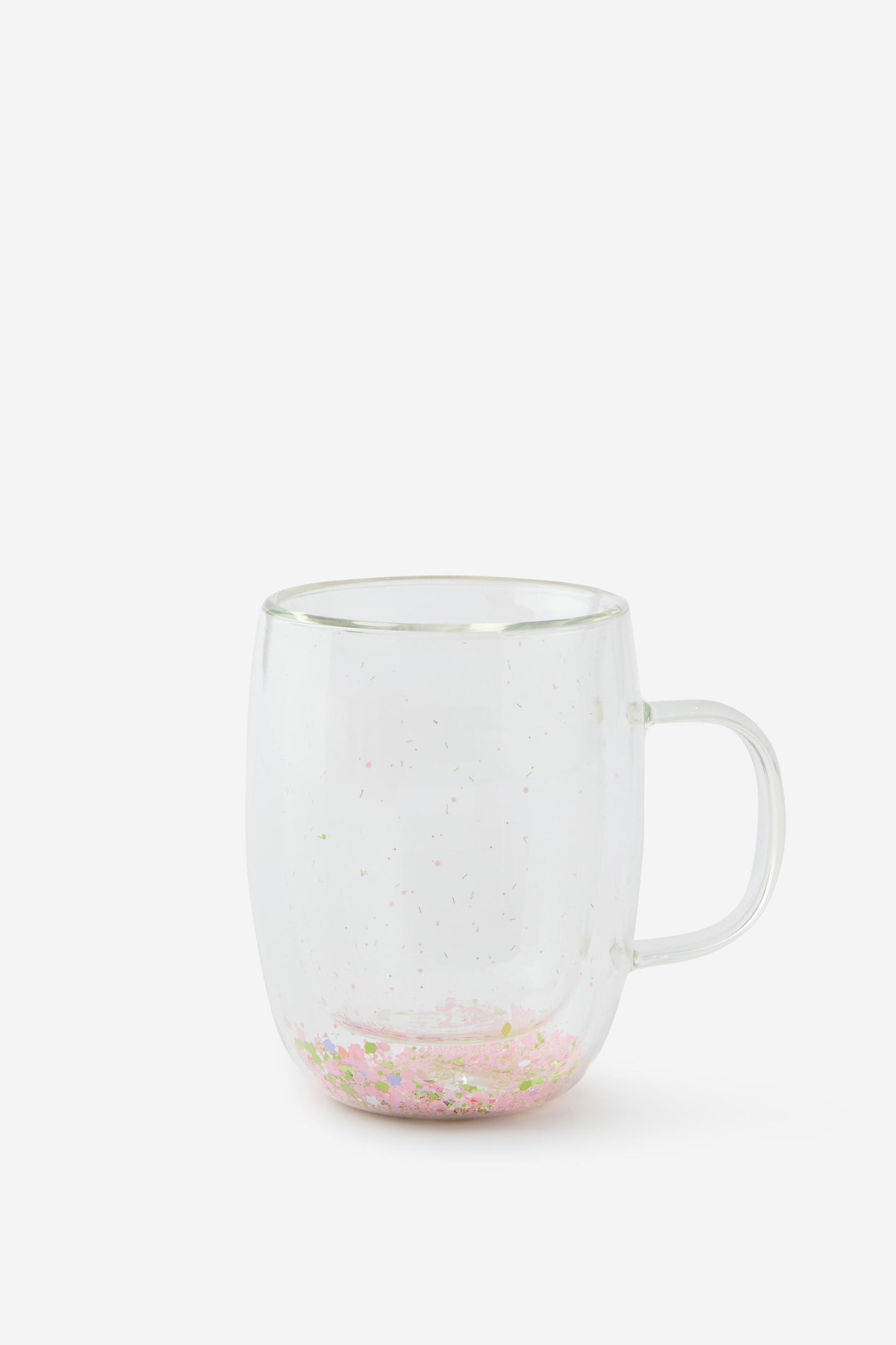 Trapped Glitter Glass Mug