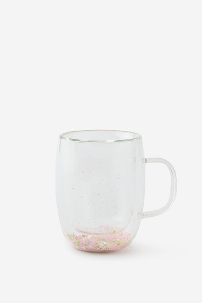 Trapped Glitter Glass Mug