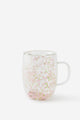 Trapped Glitter Glass Mug