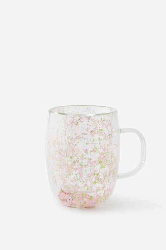 Trapped Glitter Glass Mug