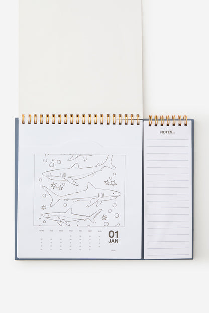 Colour In Desk Calendar