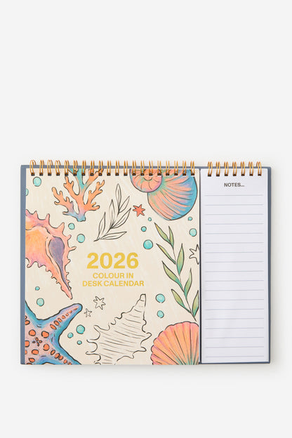 Colour In Desk Calendar