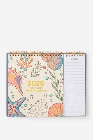 Colour In Desk Calendar