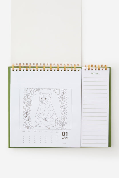 Colour In Desk Calendar