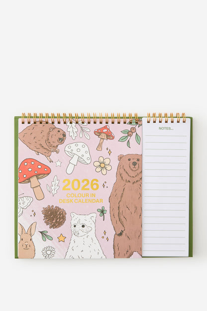 Colour In Desk Calendar