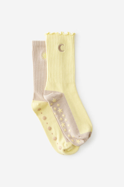 2 Pck Grip Socks