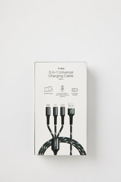 3-In-1 Usb-A Charging Cable