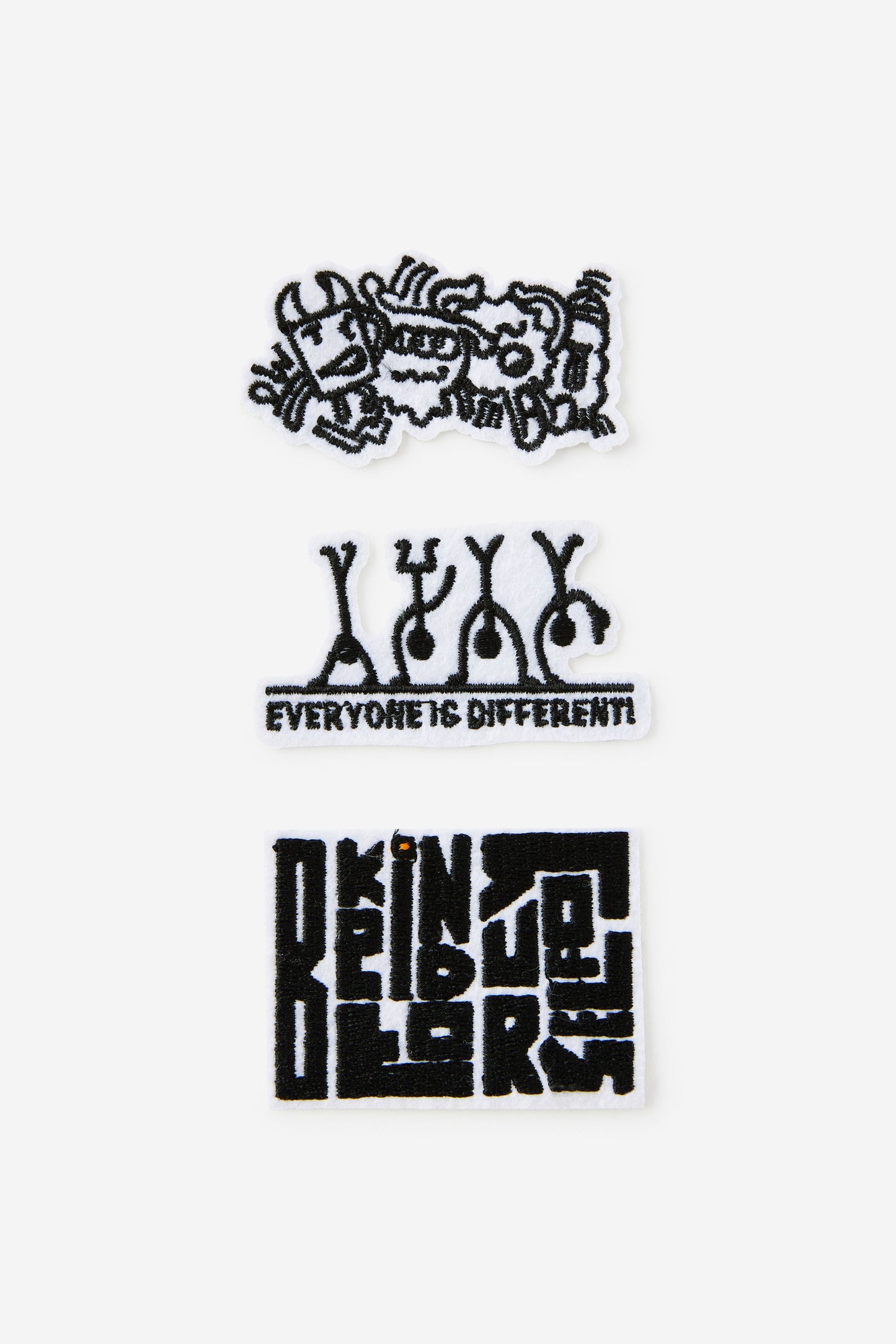 Doodle Boy Iron On Patches - 3 Pack