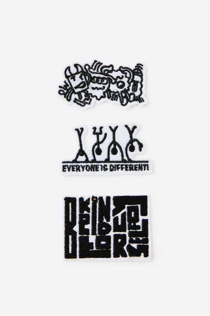 Doodle Boy Iron On Patches - 3 Pack