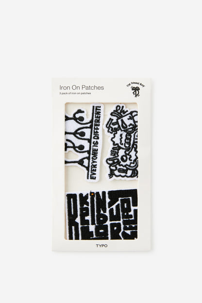 Doodle Boy Iron On Patches - 3 Pack