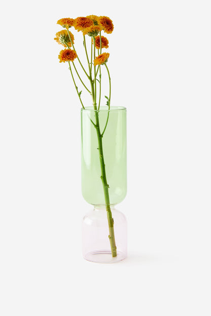 2 Toned Glass Vase