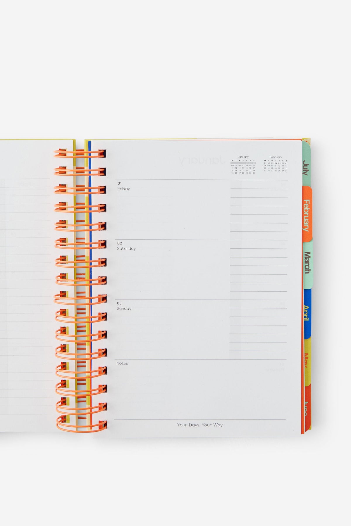 2027 A5 Weekly Bright Days Diary