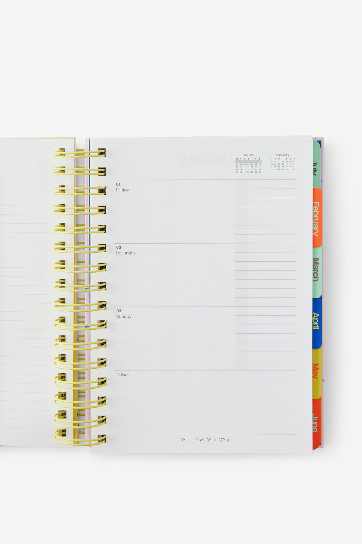 2027 A5 Weekly Bright Days Diary