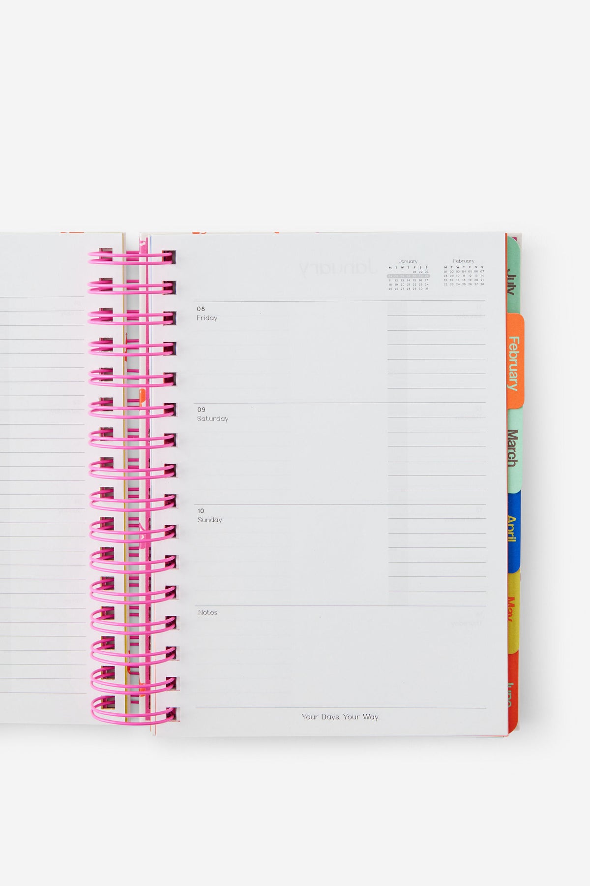 2027 A5 Weekly Bright Days Diary