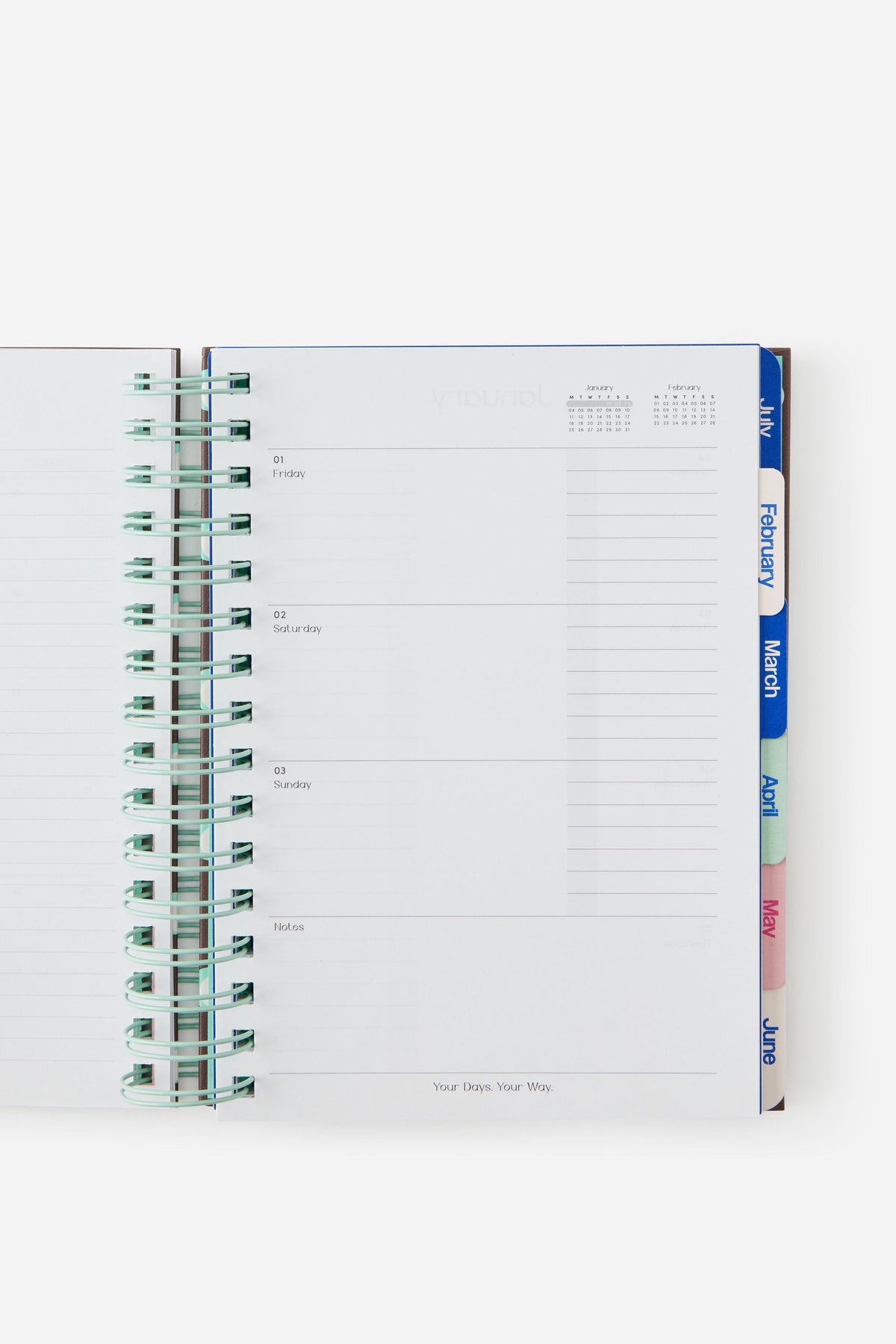 2027 A5 Weekly Bright Days Diary