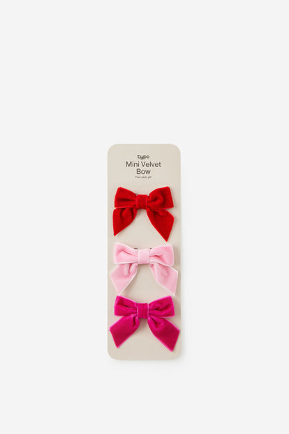 Mini Velvet Bow 3Pk