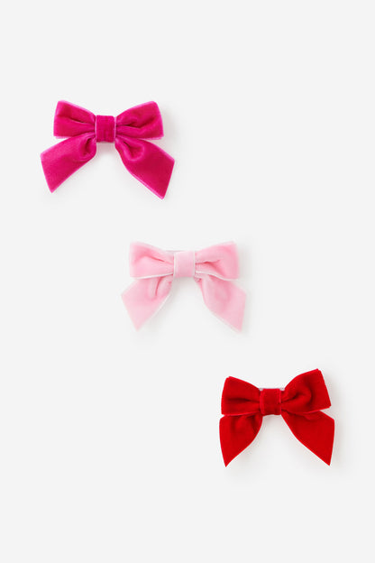 Mini Velvet Bow 3Pk