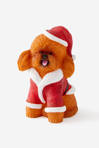 Christmas Resin Poodle Lamp
