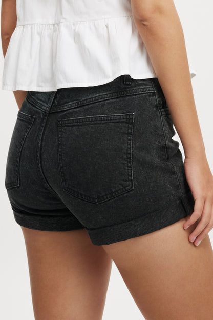 High Rise Classic Stretch Denim Short