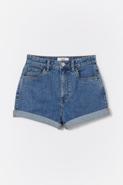 High Rise Classic Stretch Denim Short