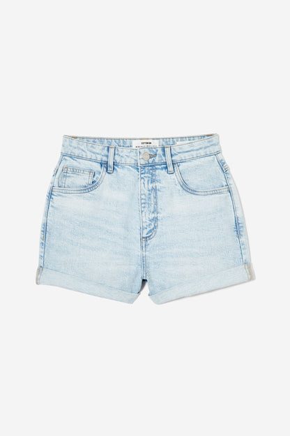 High Rise Classic Stretch Denim Short
