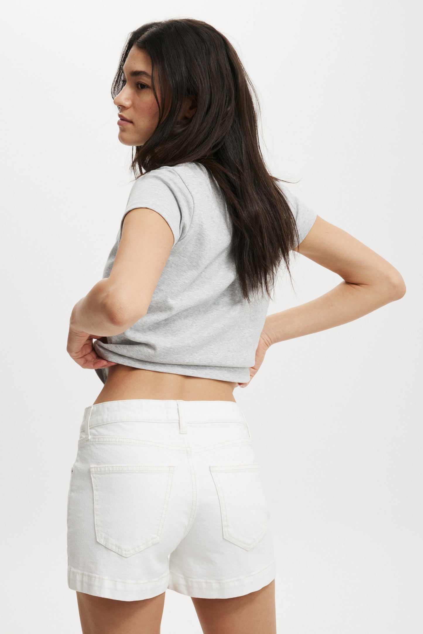 Mid Rise Classic Stretch Denim Short