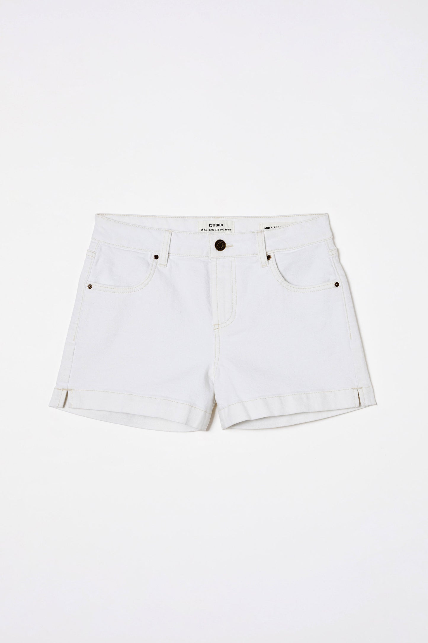 Mid Rise Classic Stretch Denim Short