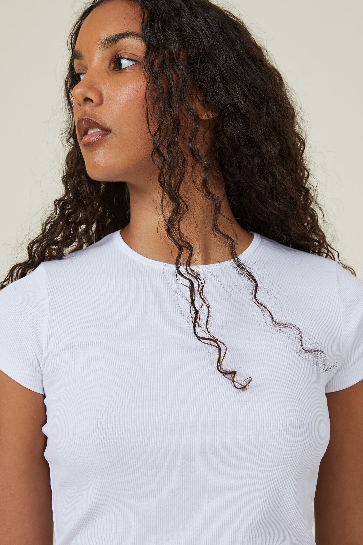 The One Organic Rib Crew Short Sleeve Tee
