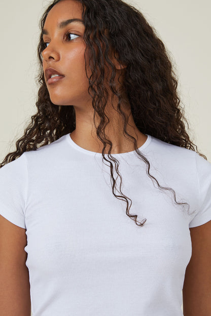 The One Organic Rib Crew Short Sleeve Tee